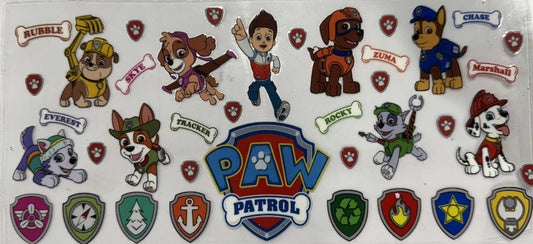 16oz UV DTF wrap Paw patrol 1