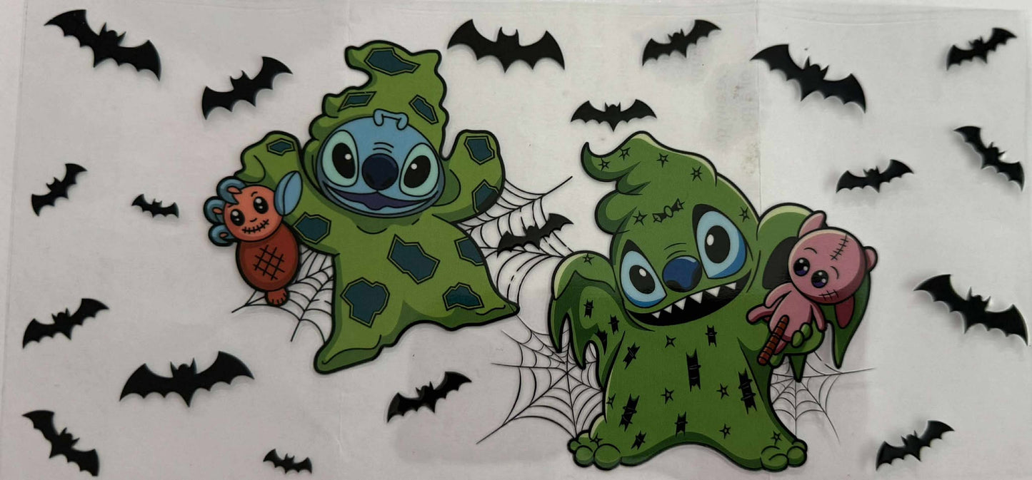 16oz UV DTF wrap Stitch Halloween