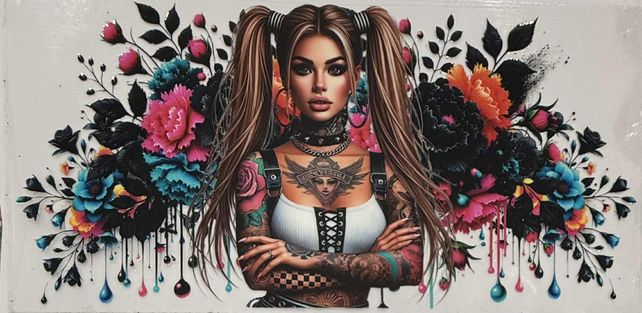 16oz UV DTF Wrap Tattoo Girls NQ 11