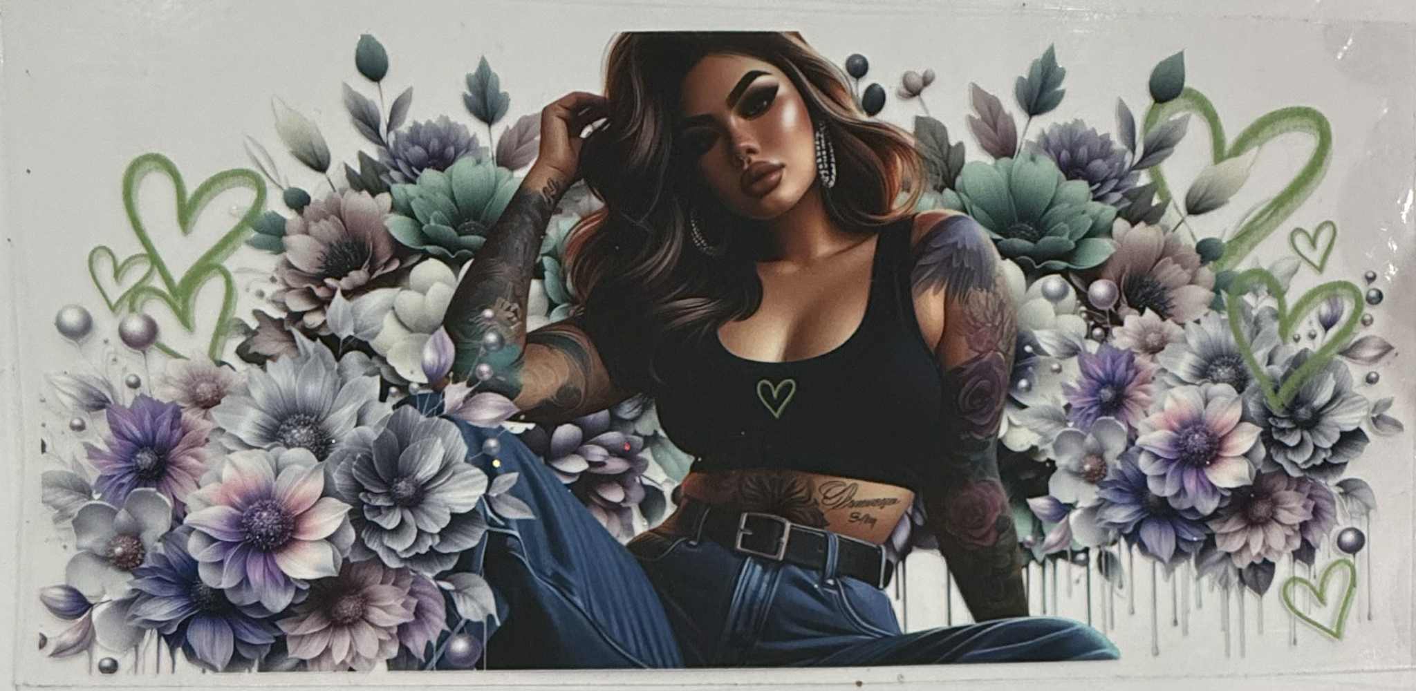 16oz UV DTF Wrap Tattoo Girls NQ 12