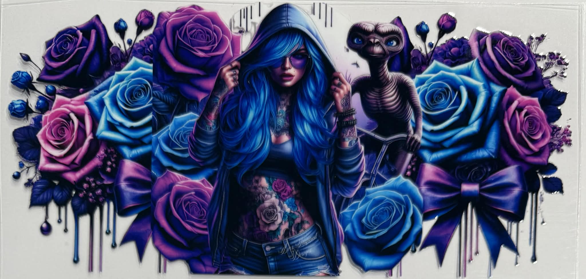 16oz UV DTF Wrap Tattoo Girls NQ020