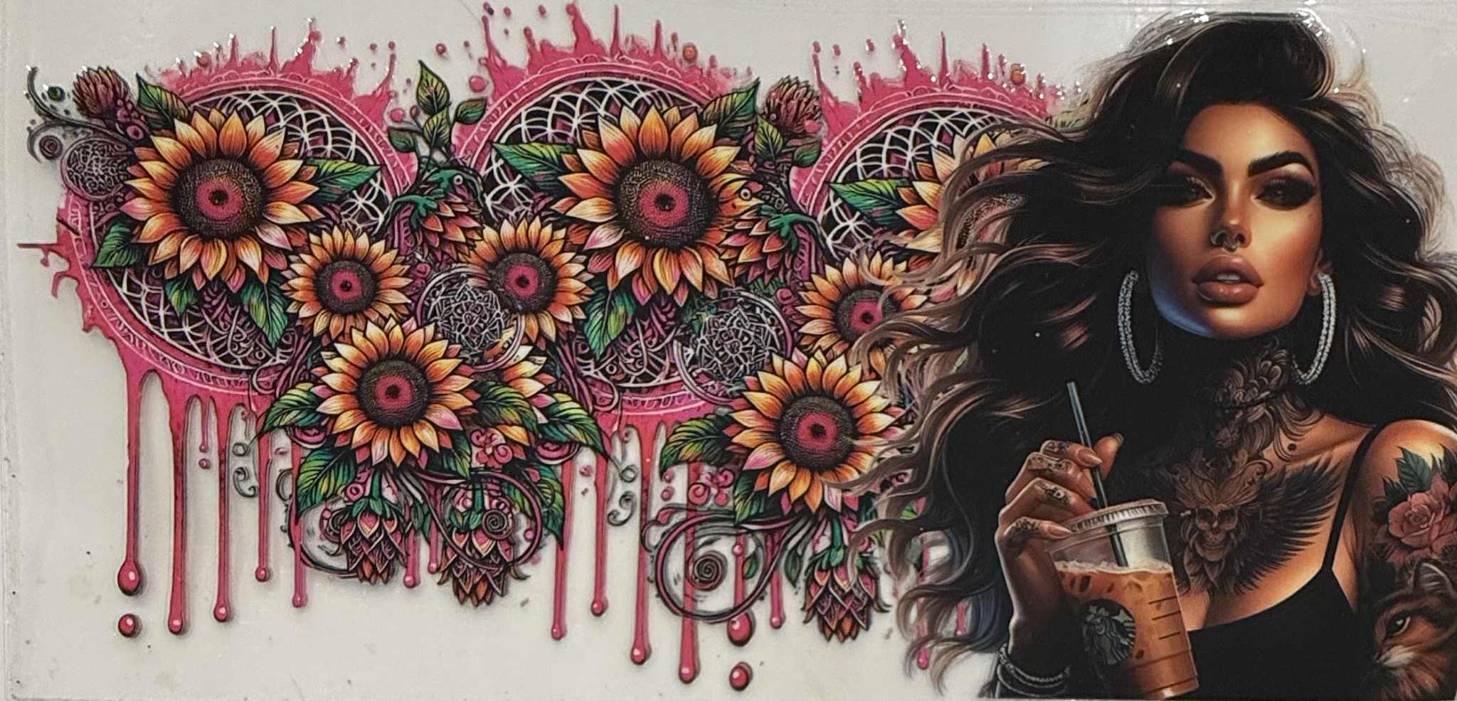 16oz UV DTF Wrap Tattoo Girls NQ 4