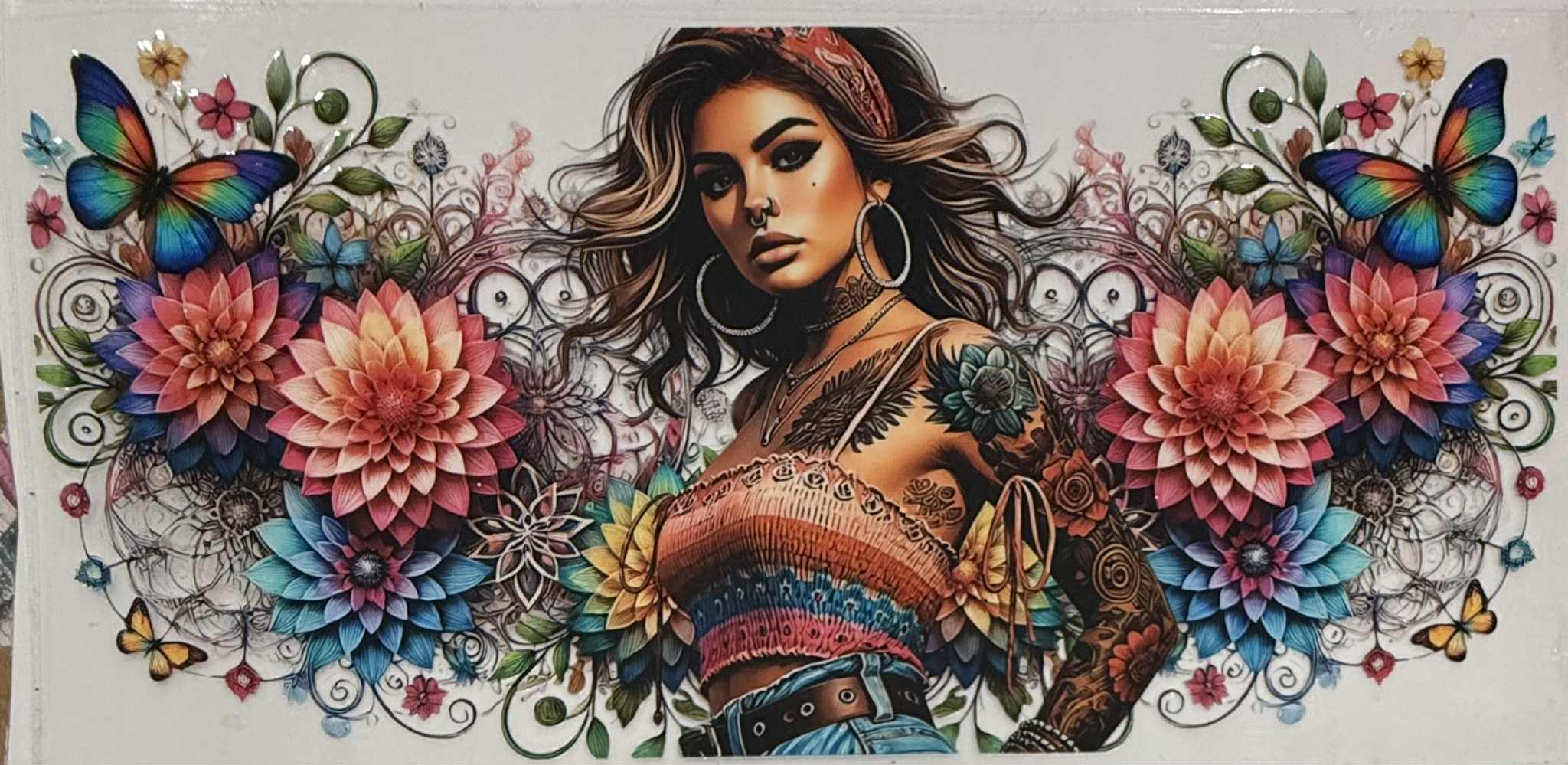 16oz UV DTF Wrap Tattoo Girls NQ 9