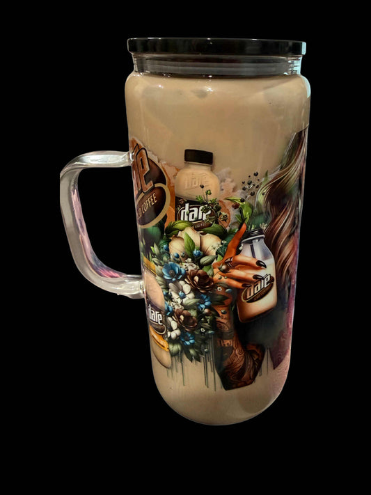 20oz Premade Glass handle Milkshake- Dare
