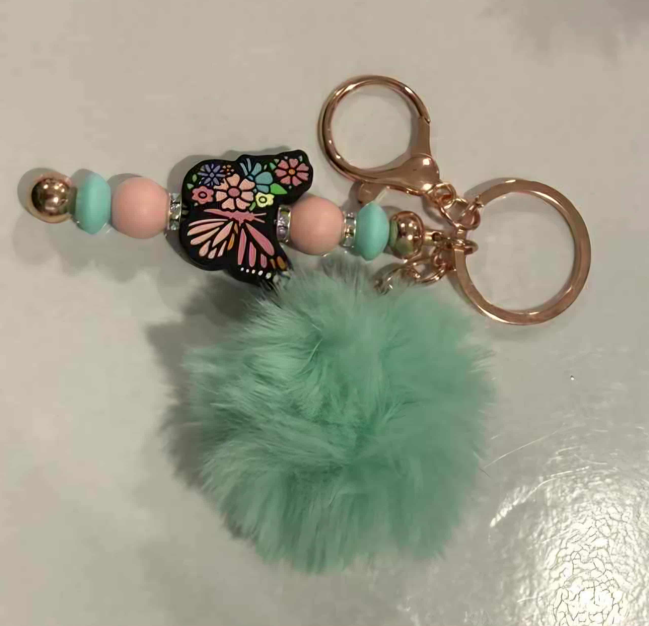 Stainless steel Beaded Keyrings