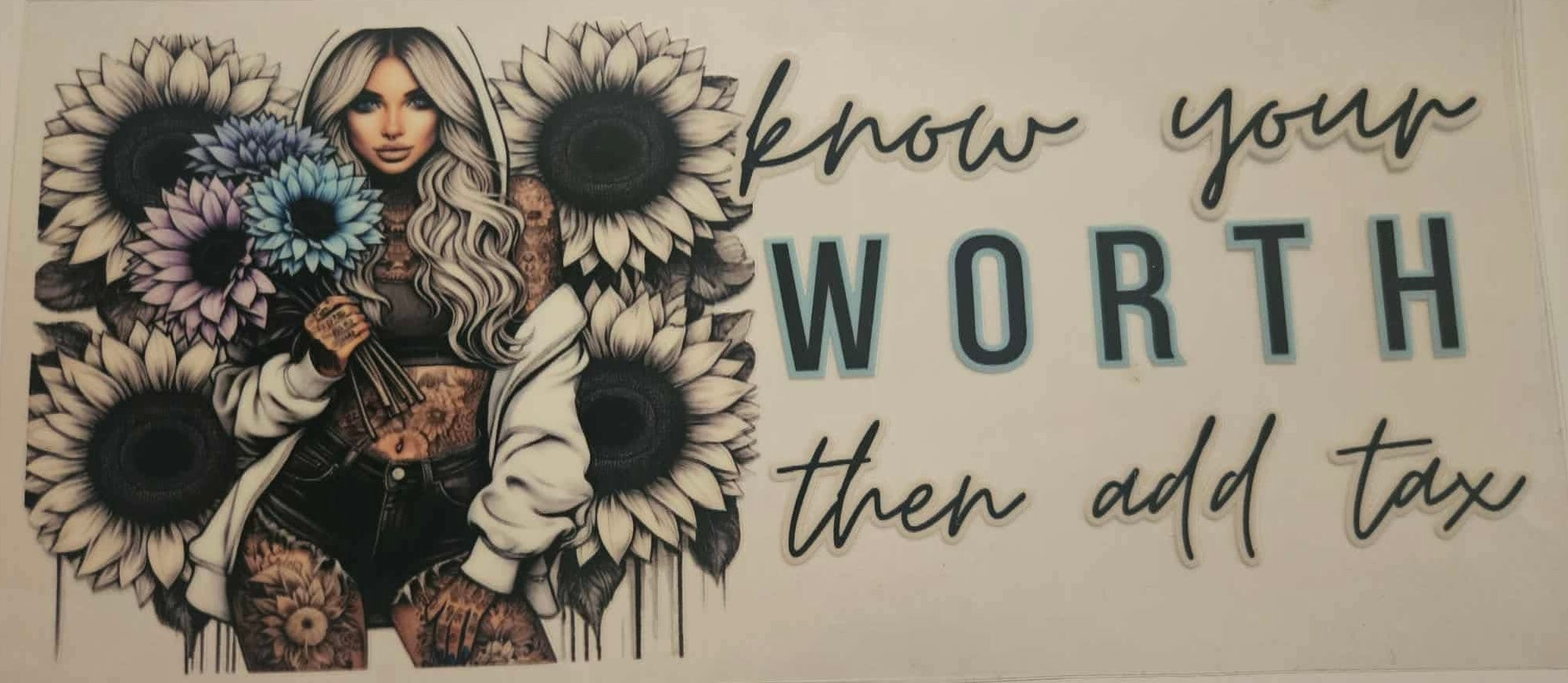 16oz UV DTF Wrap Tattoo Girls Quotes 1