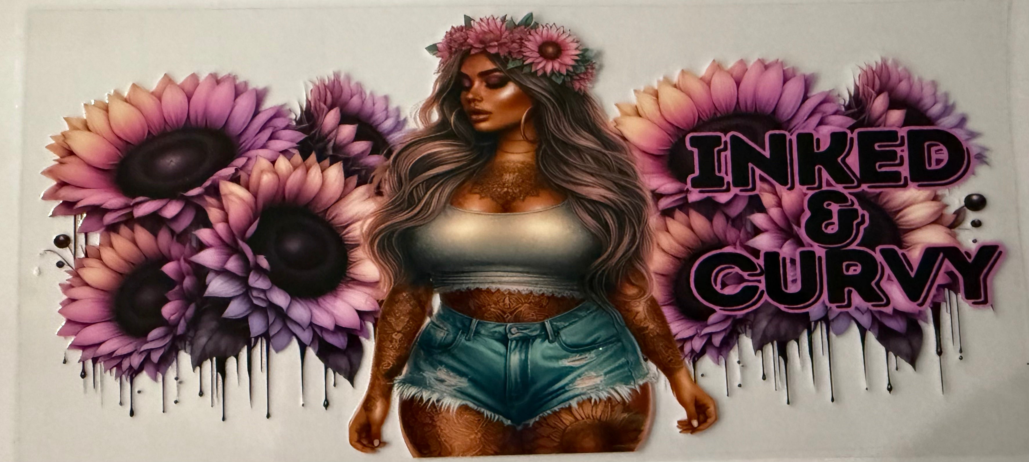 16oz UV DTF Wrap Tattoo Girls Quotes 13