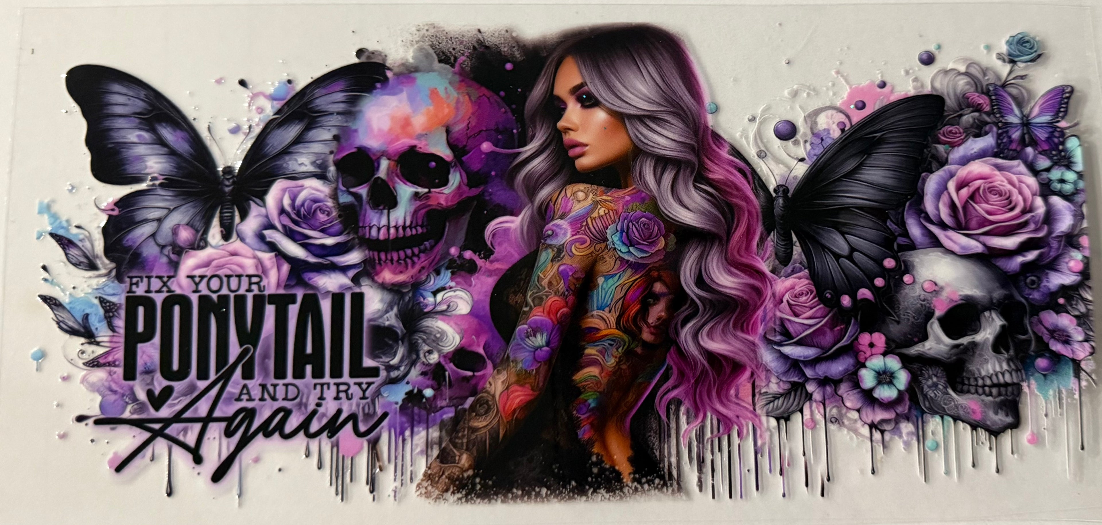 16oz UV DTF Wrap Tattoo Girls Quotes 17