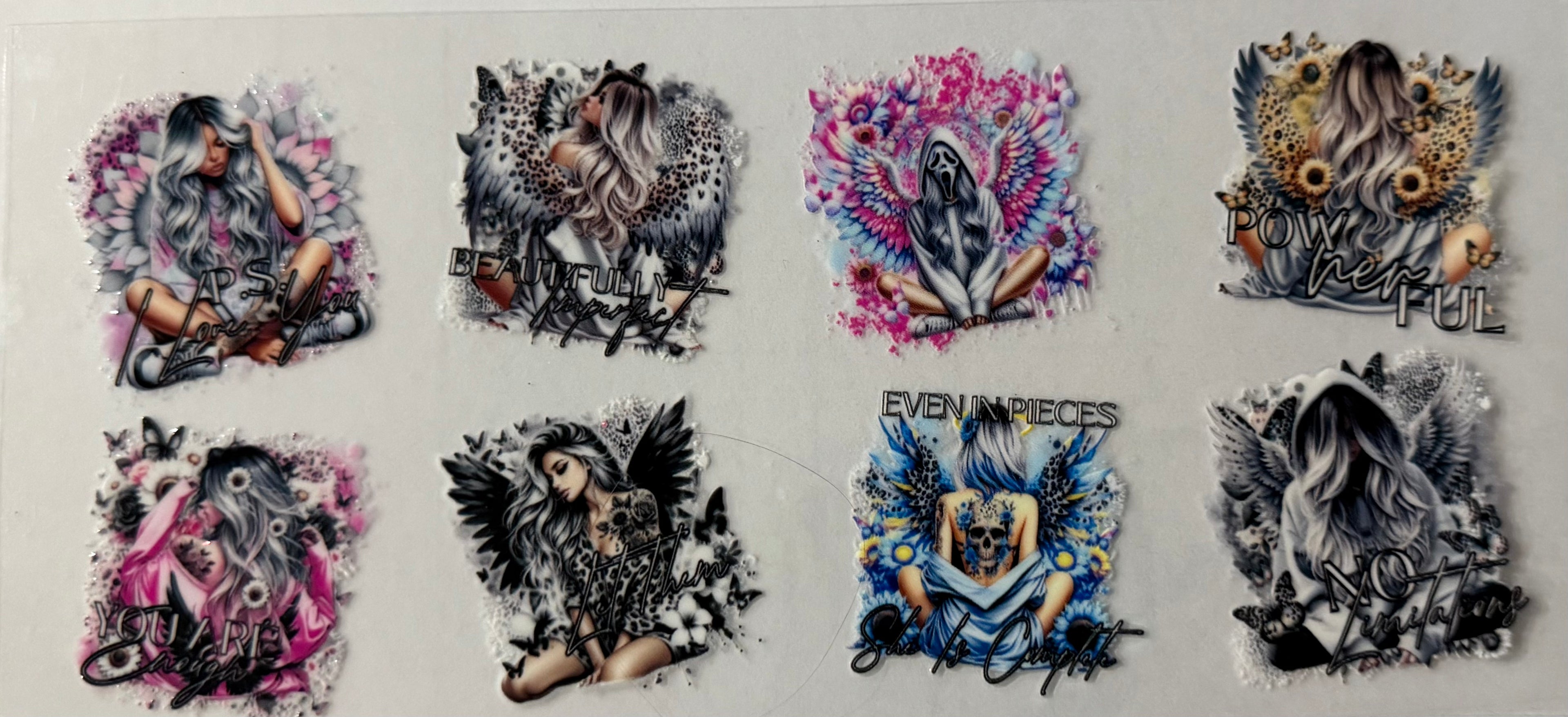 16oz UV DTF Wrap Tattoo Girls Quotes 18