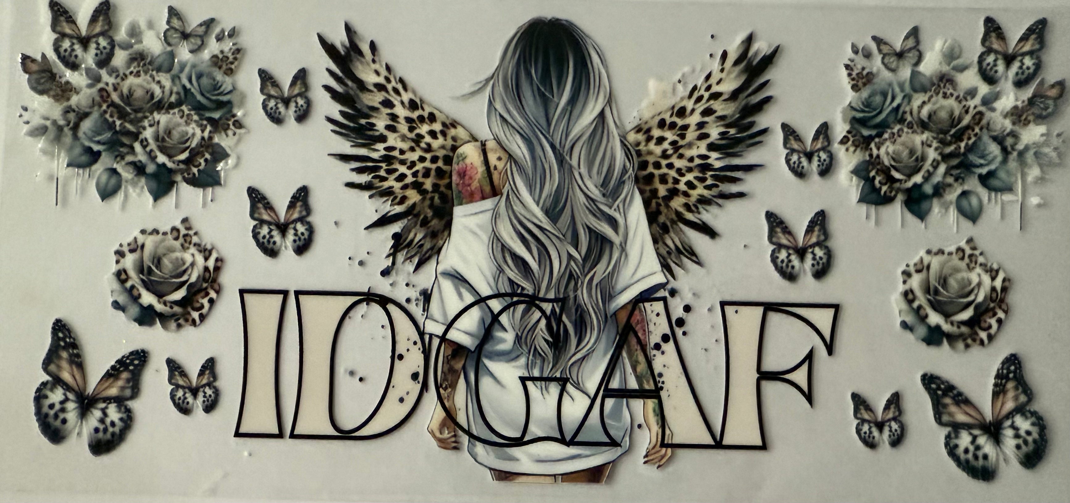 16oz UV DTF Wrap Tattoo Girls Quotes 19