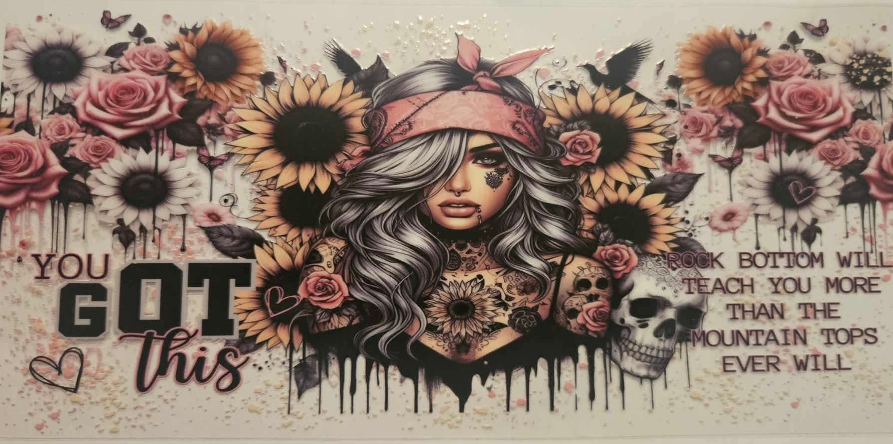 16oz UV DTF Wrap Tattoo Girls Quotes 2