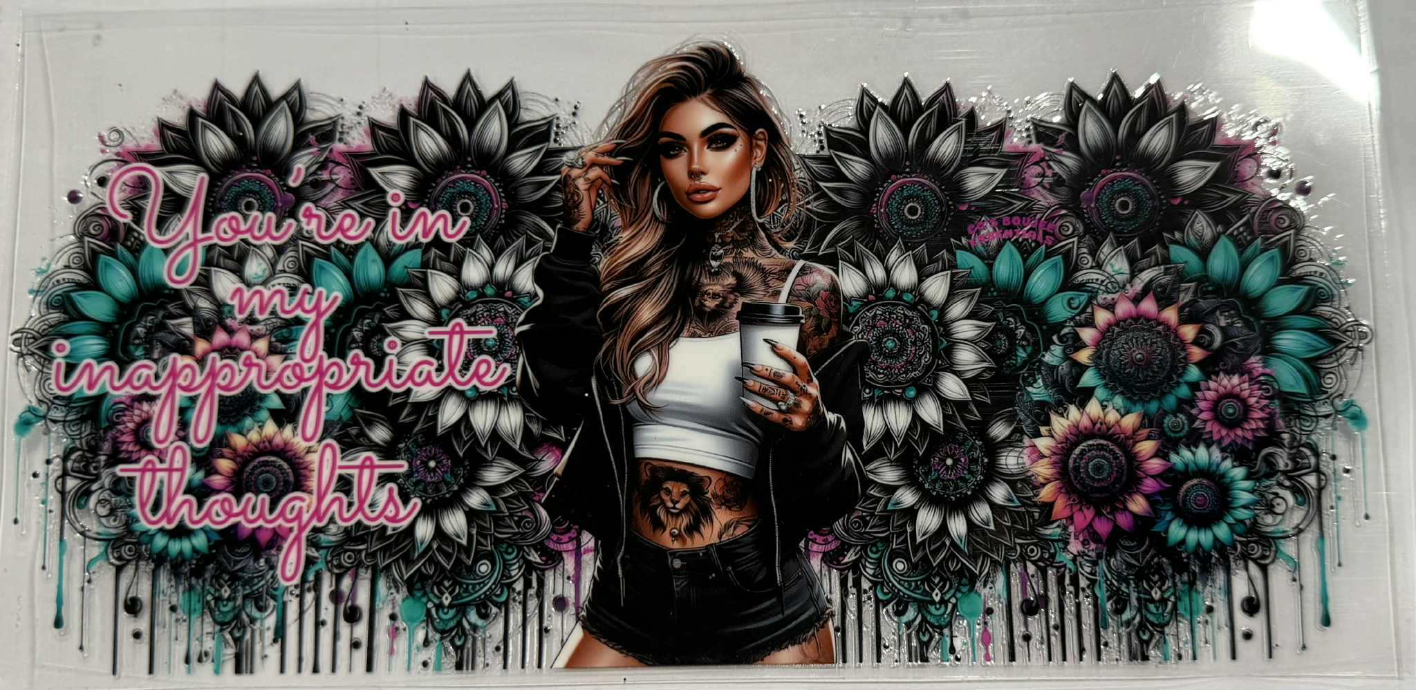 16oz UV DTF Wrap Tattoo Girls Quotes 23