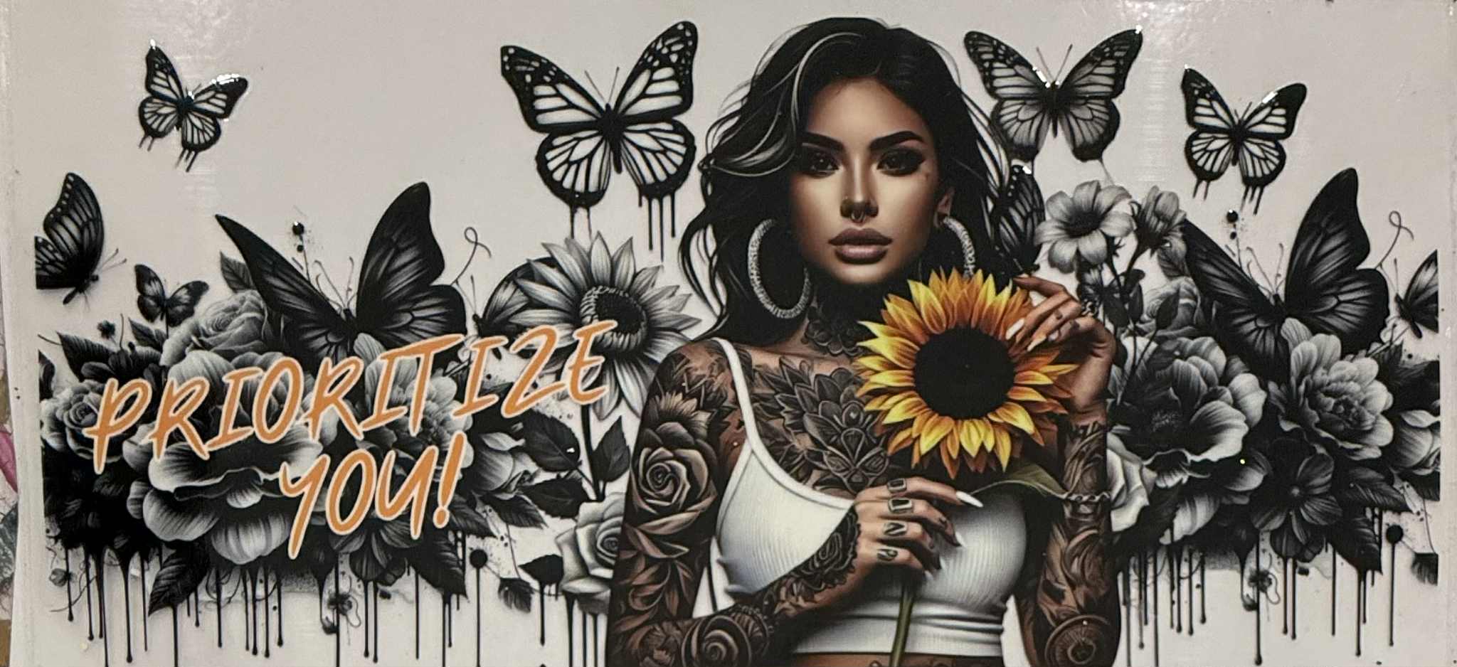 16oz UV DTF Wrap Tattoo Girls Quotes 36