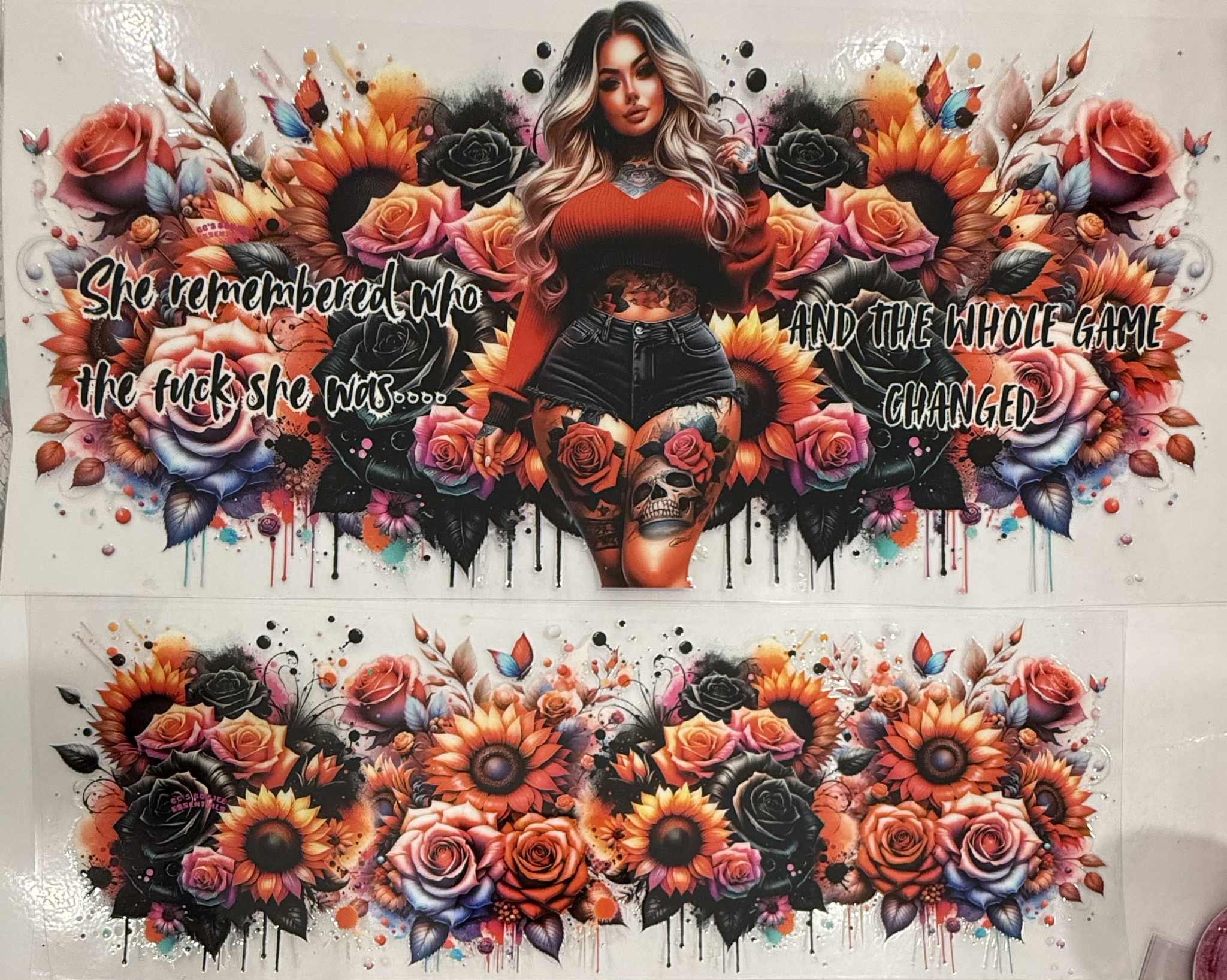 40oz UV DTF Wrap She remembered