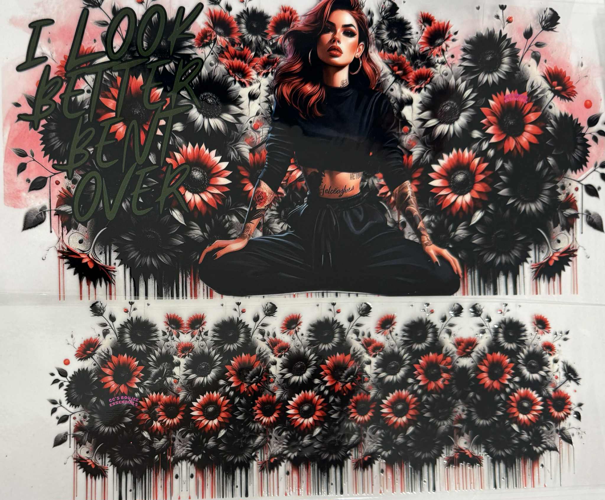 40oz UV DTF Wrap Bent Over