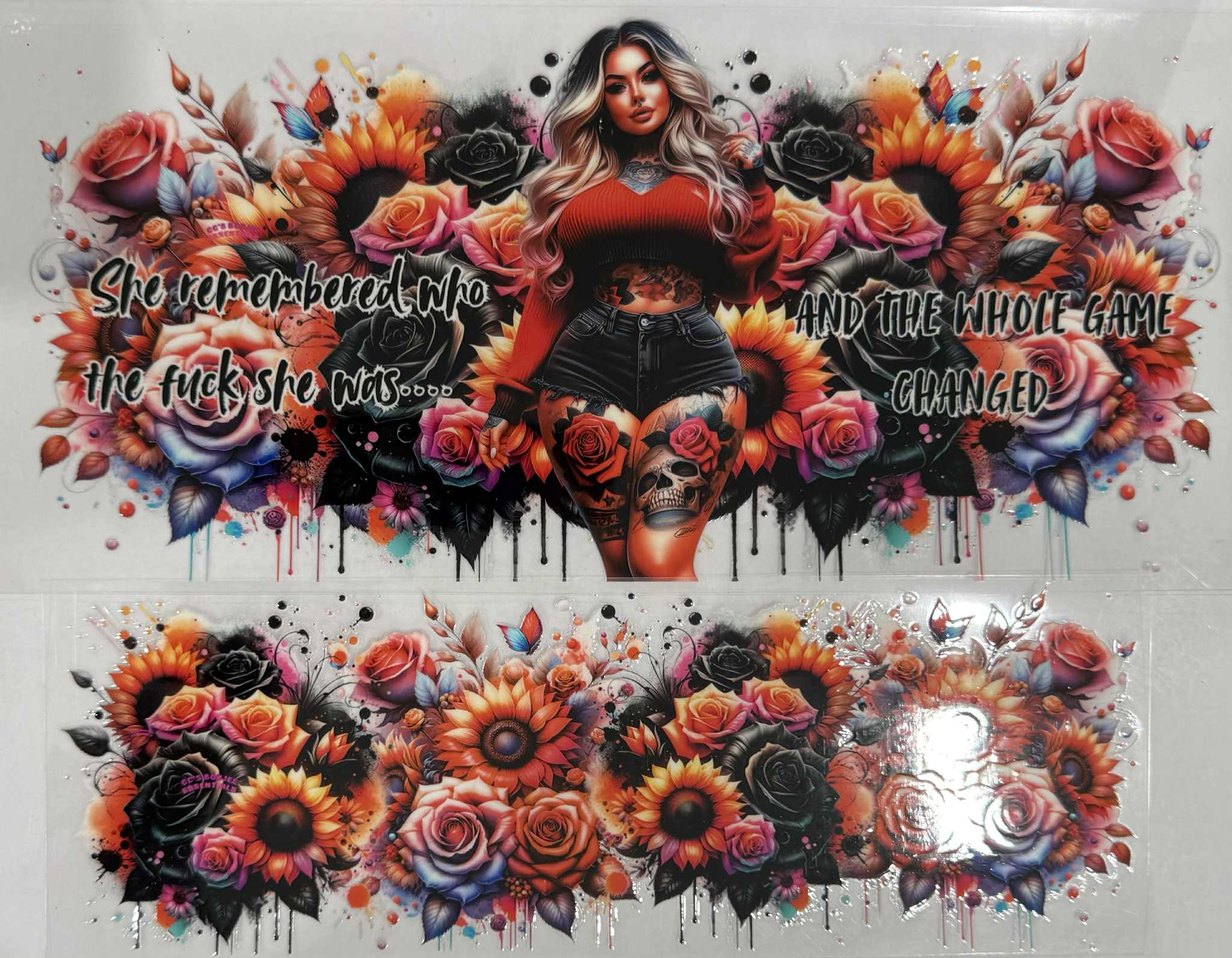 40oz UV DTF Wrap Remember