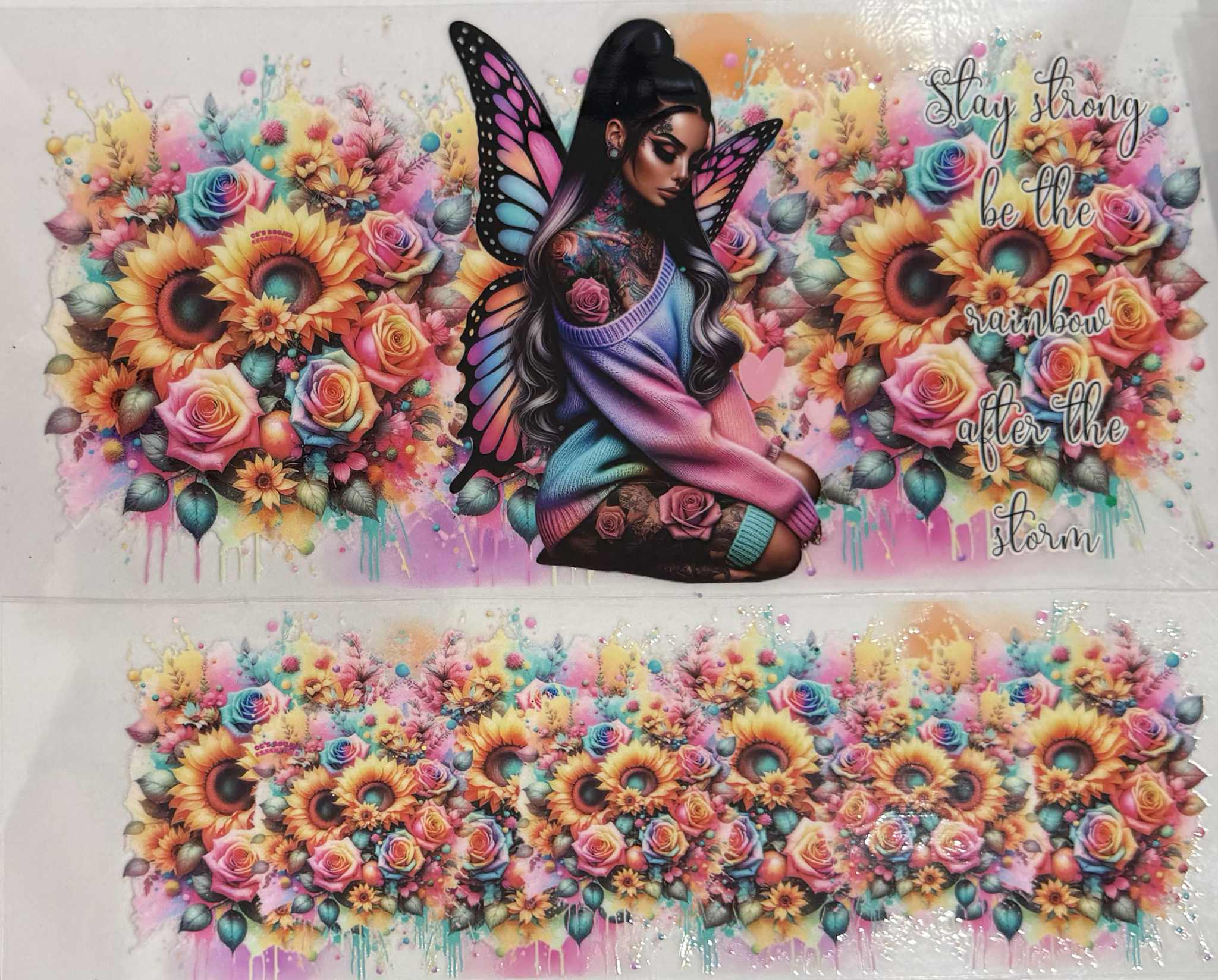 40oz UV DTF Wrap Stay Strong