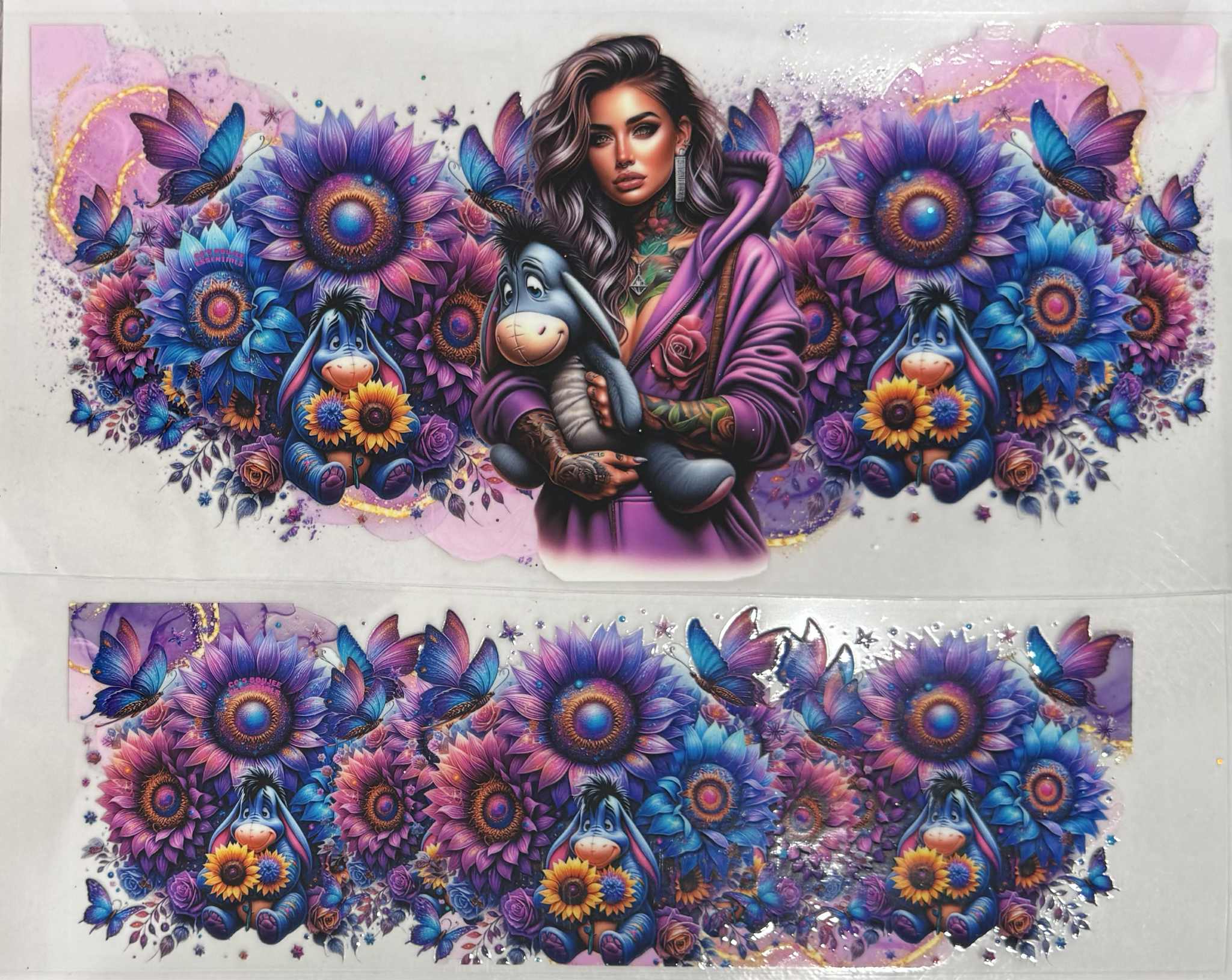 40oz UV DTF Wrap Donkey Girl