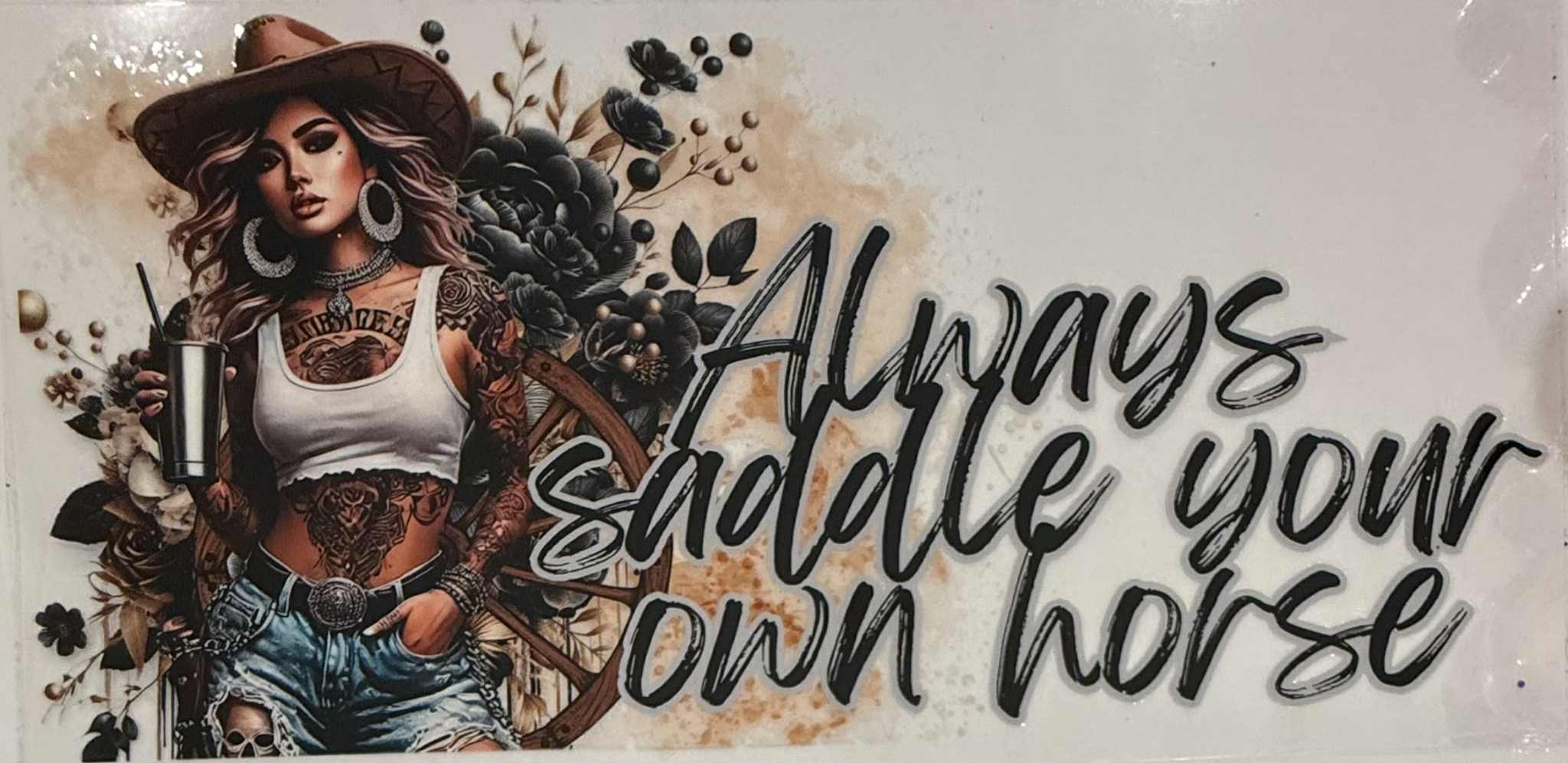 16oz UV DTF Wrap Tattoo Girls Quotes 42