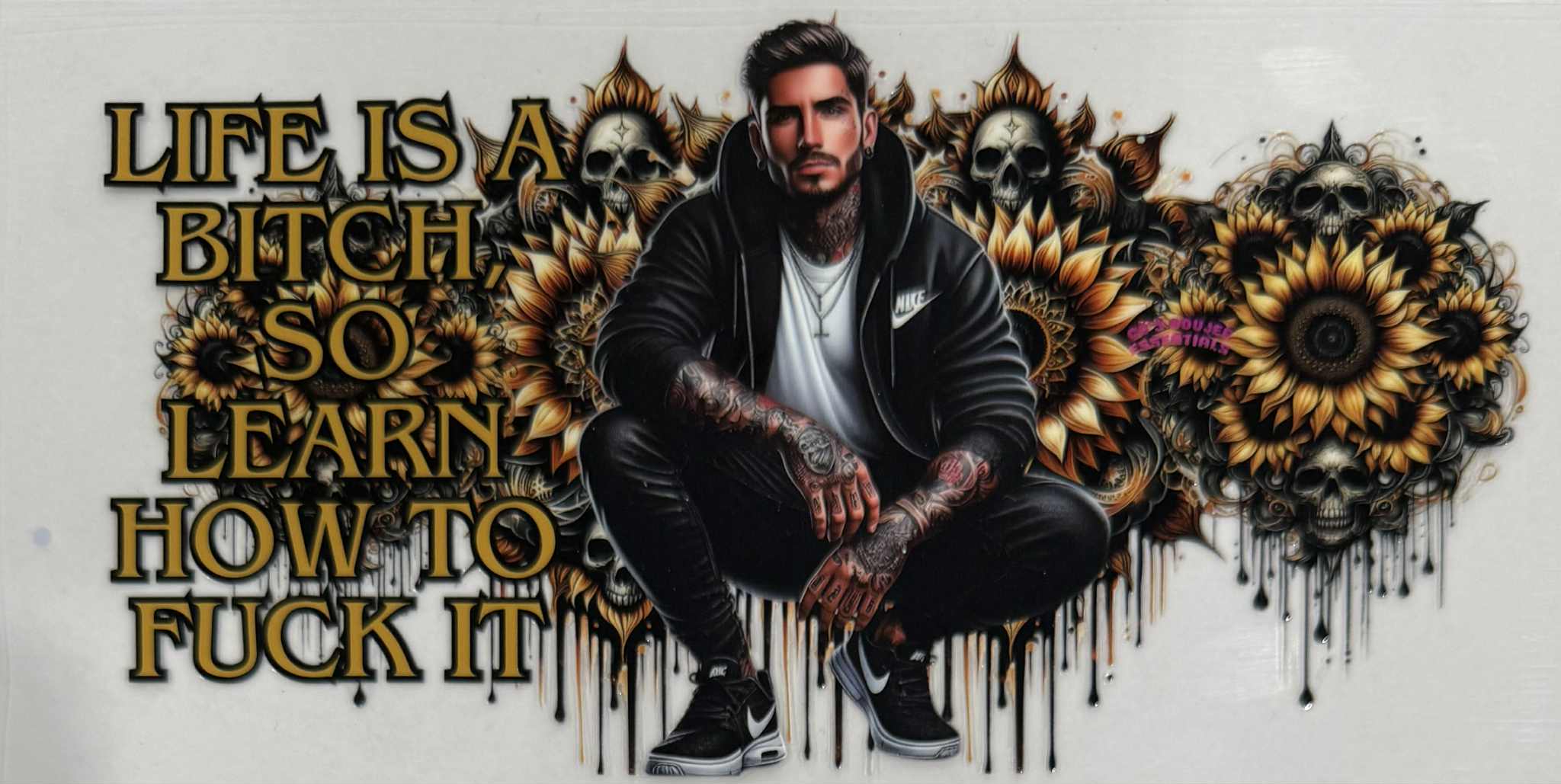 16oz UV DTF Wrap Tattoo Girls Quotes 48