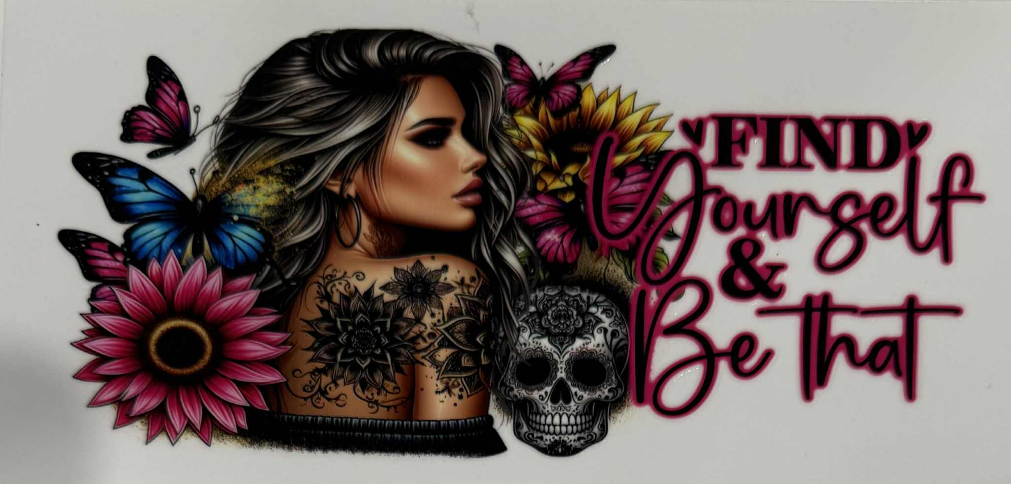 16oz UV DTF Wrap Tattoo Girls Quotes 50