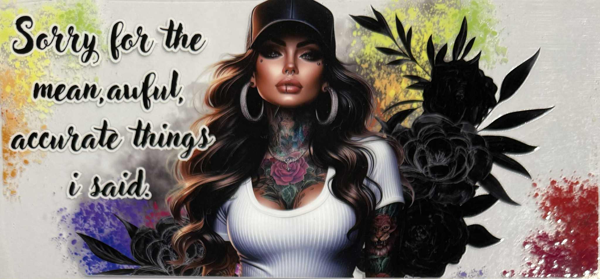 16oz UV DTF Wrap Tattoo Girls Quotes 56