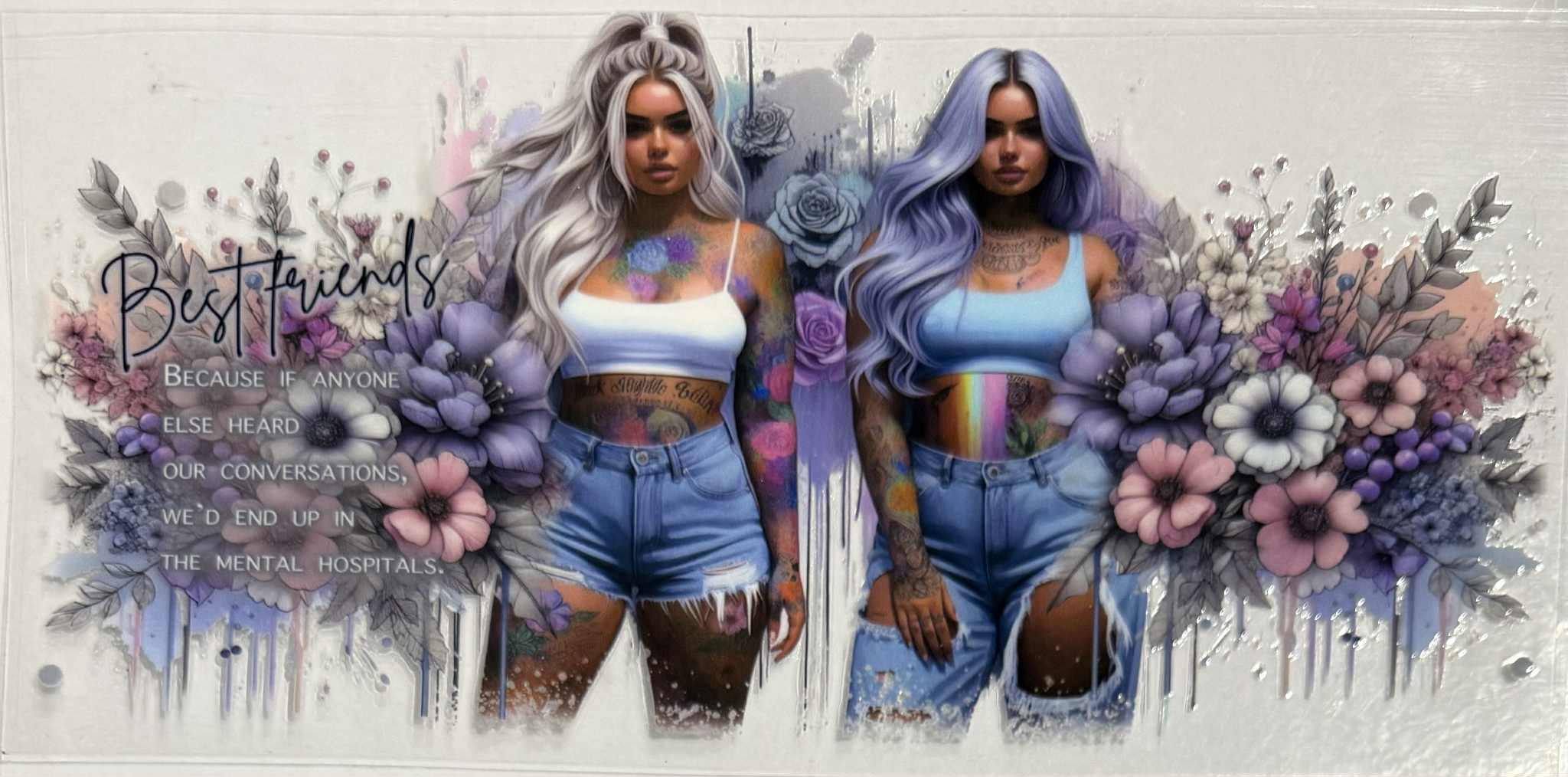 16oz UV DTF Wrap Tattoo Girls Quotes 57