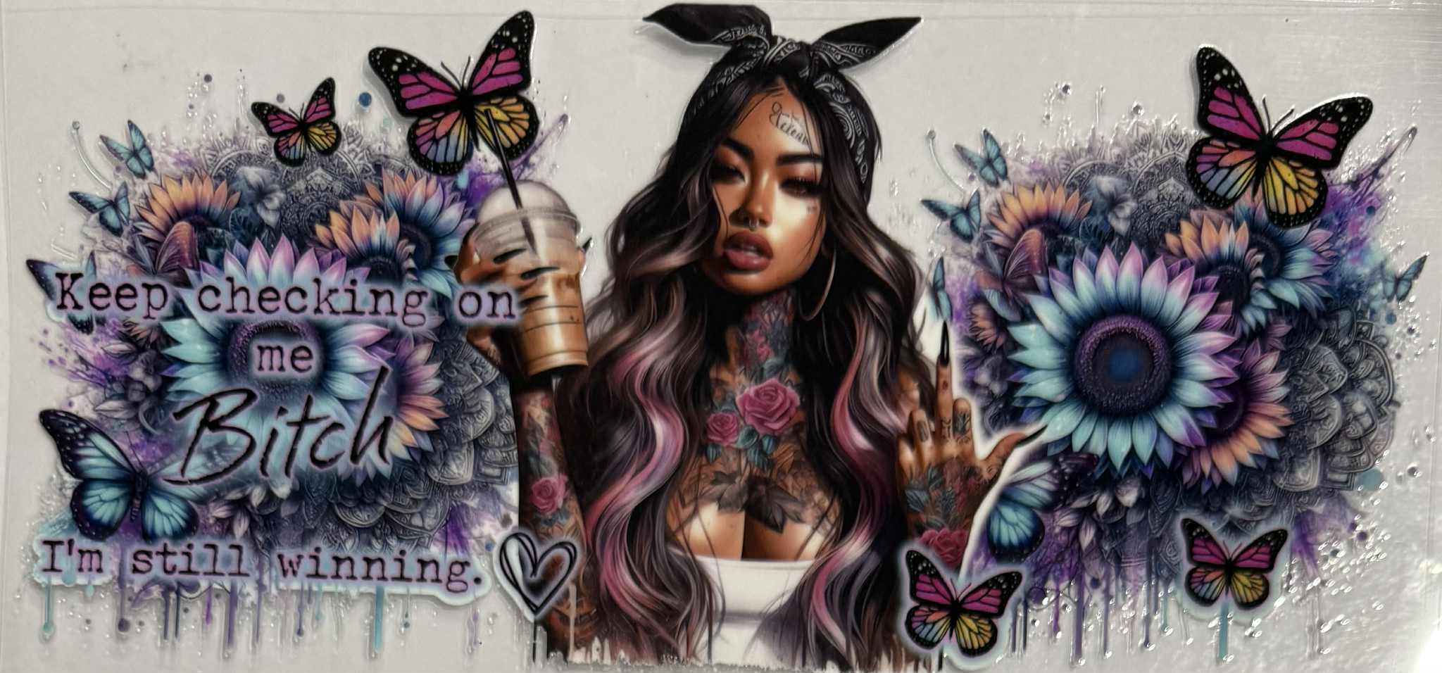 16oz UV DTF Wrap Tattoo Girls Quotes 58