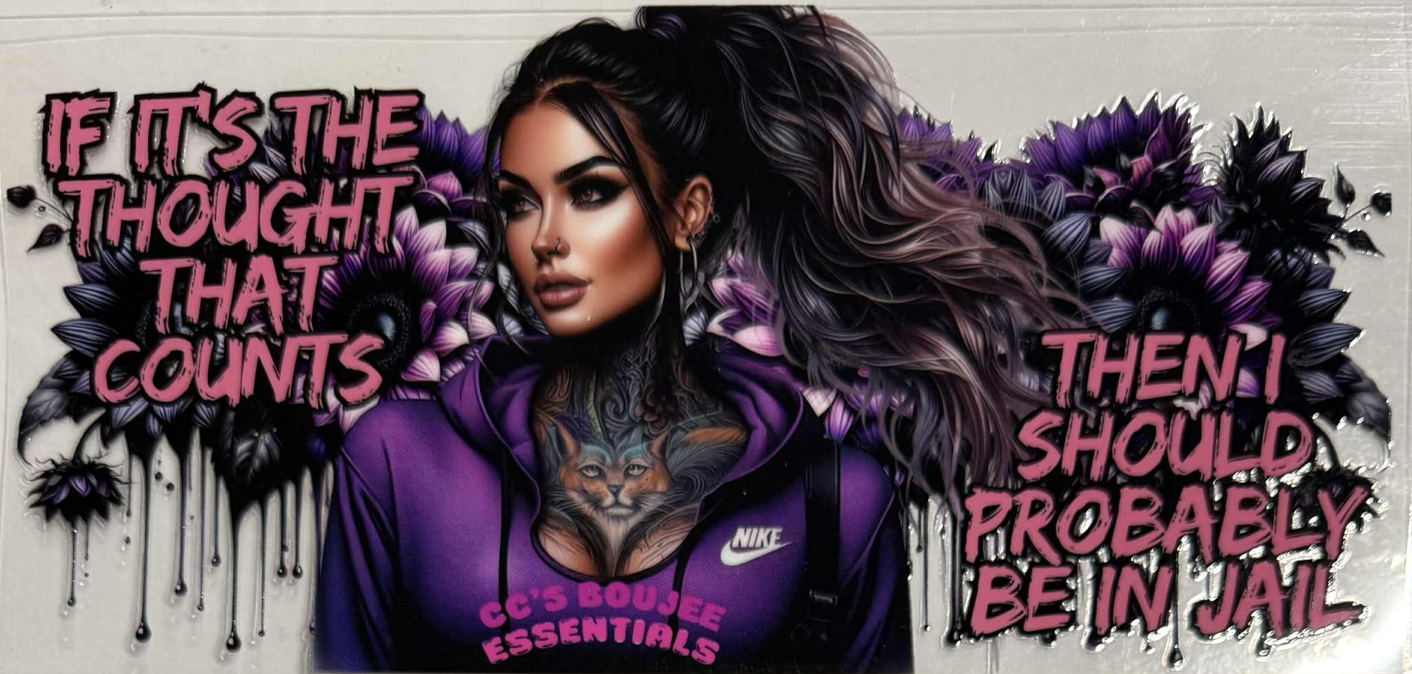 16oz UV DTF Wrap Tattoo Girls Quotes 59