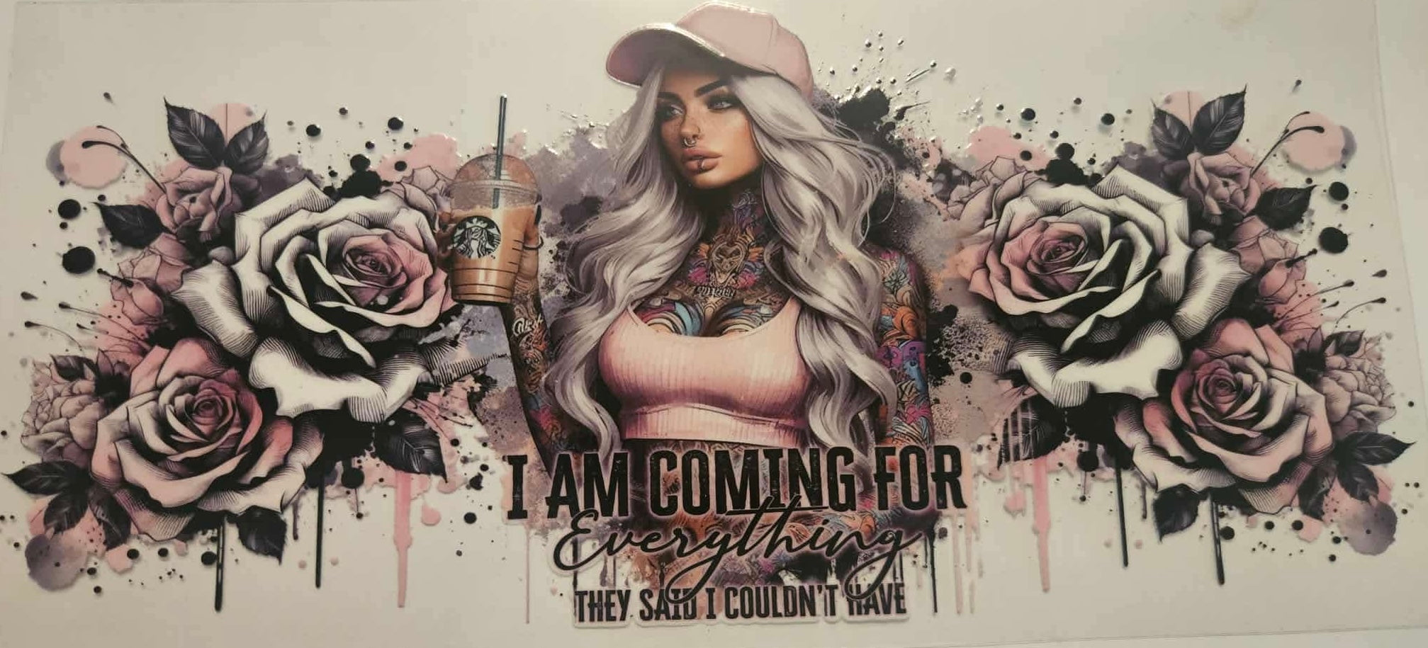 16oz UV DTF Wrap Tattoo Girls Quotes 6