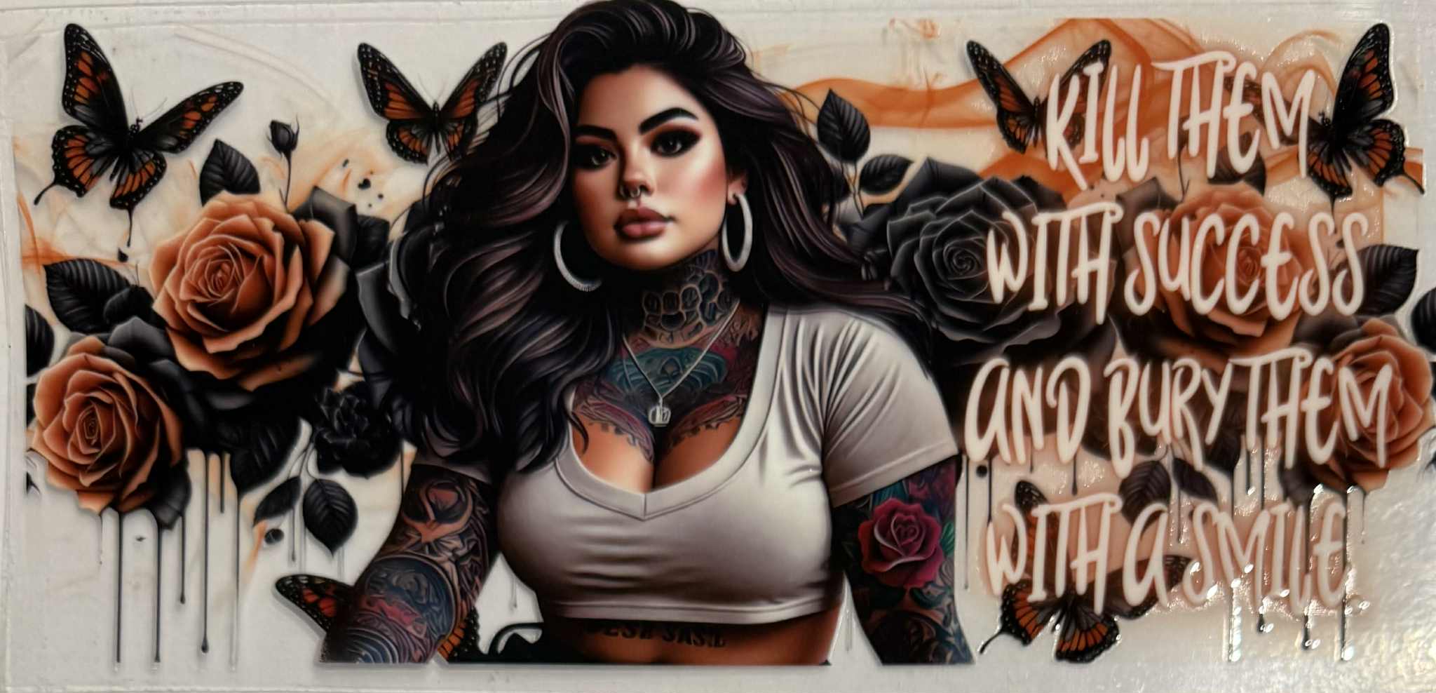 16oz UV DTF Wrap Tattoo Girls Quotes 61