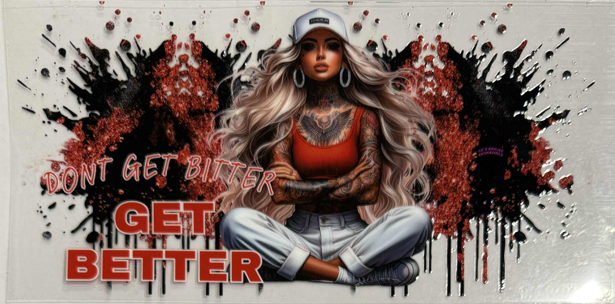 16oz UV DTF Wrap Tattoo Girls Quotes 64