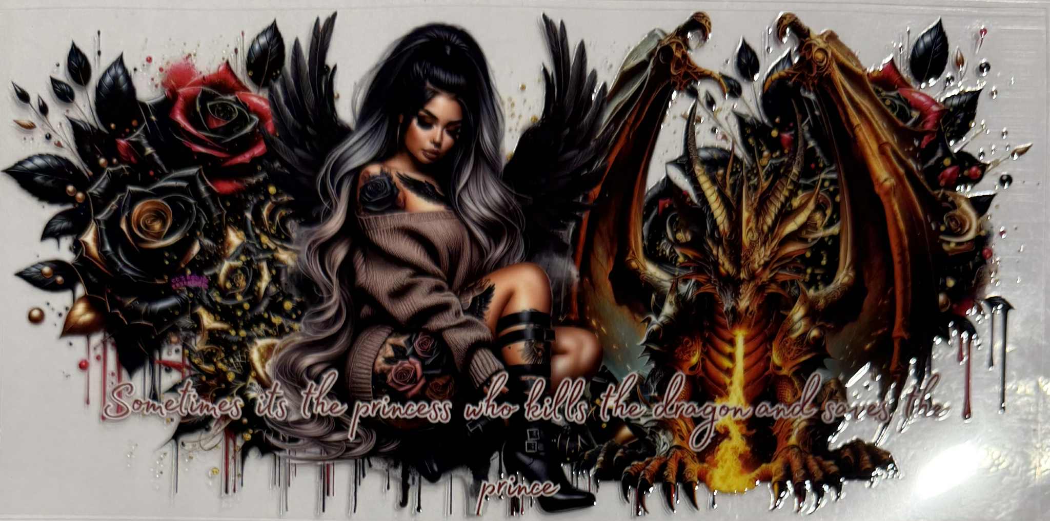 16oz UV DTF Wrap Tattoo Girls Quotes 65