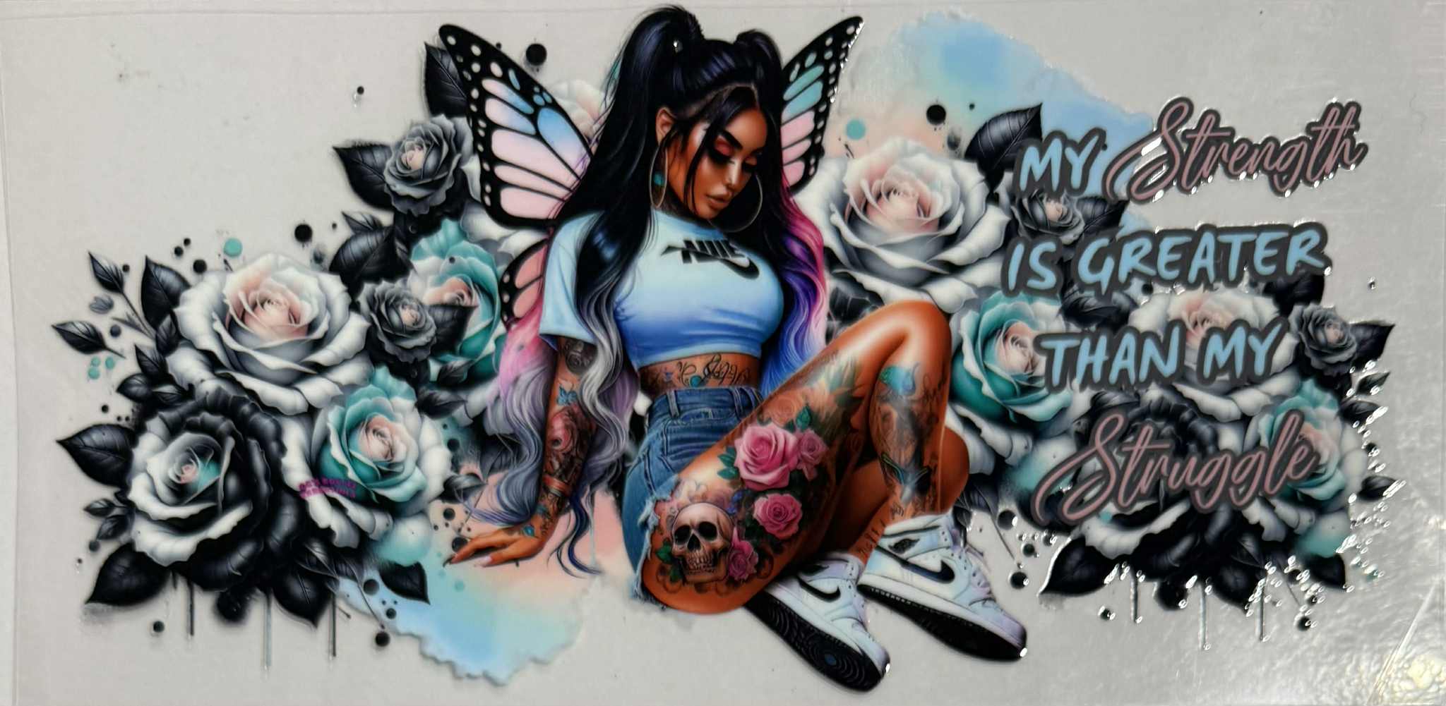 16oz UV DTF Wrap Tattoo Girls Quotes 67