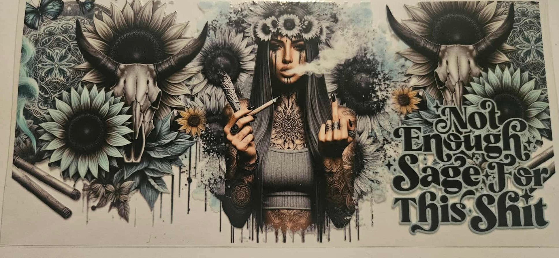 16oz UV DTF Wrap Tattoo Girls Quotes 7