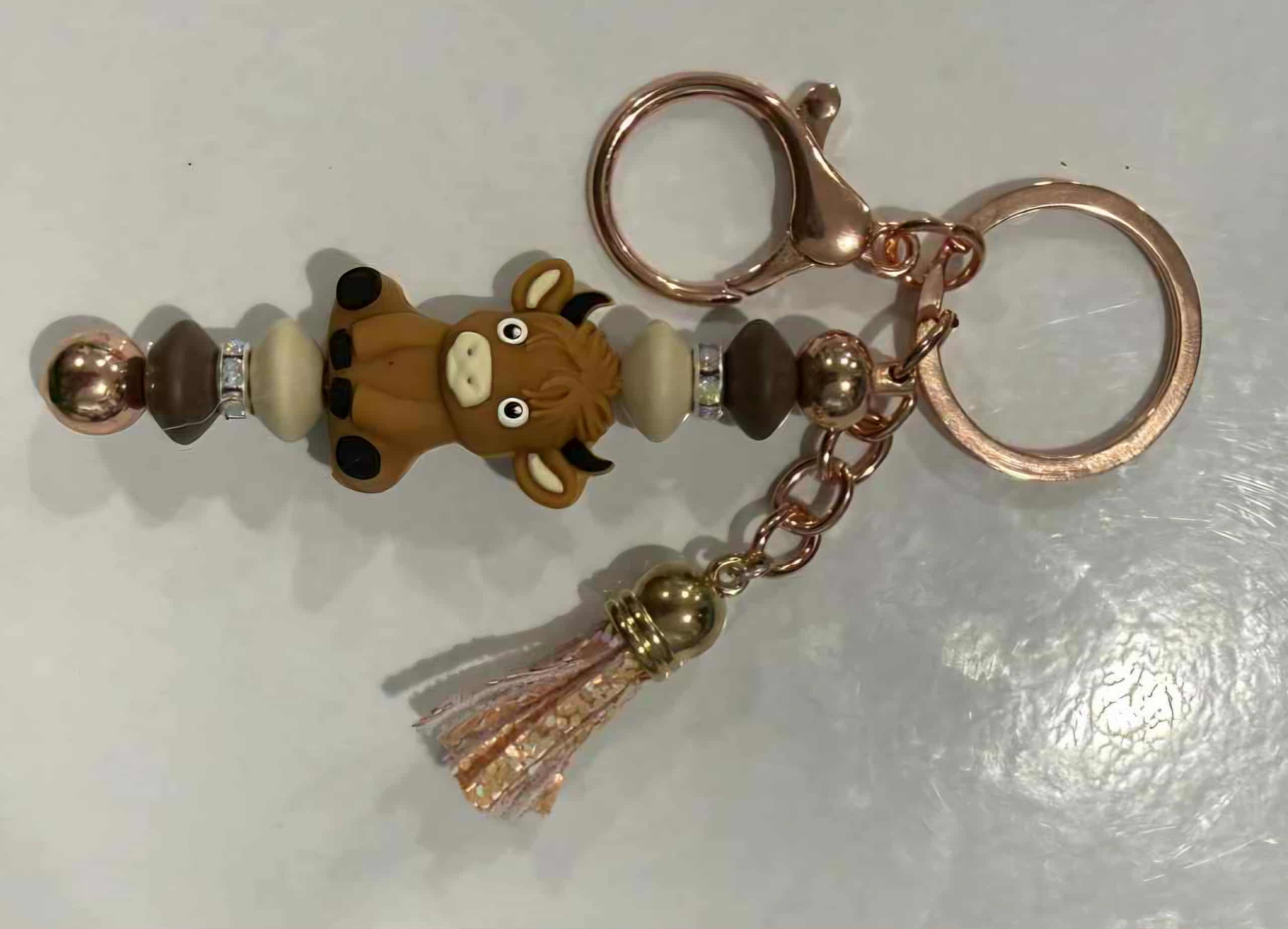 Stainless steel Beaded Keyrings