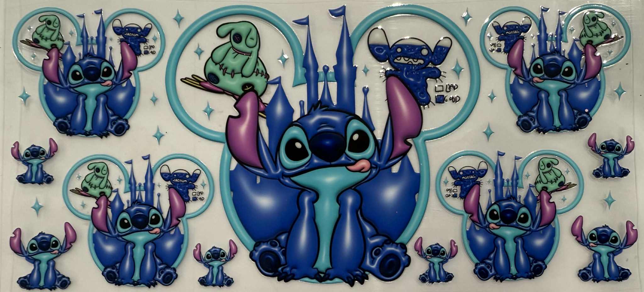 16oz UV DTF Wraps Blue Alien 010