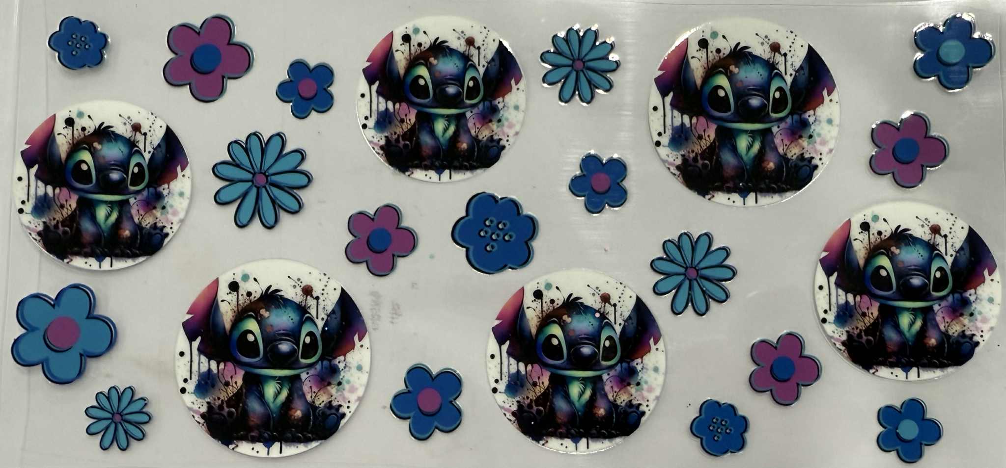 16oz UV DTF Wraps Blue Alien 012