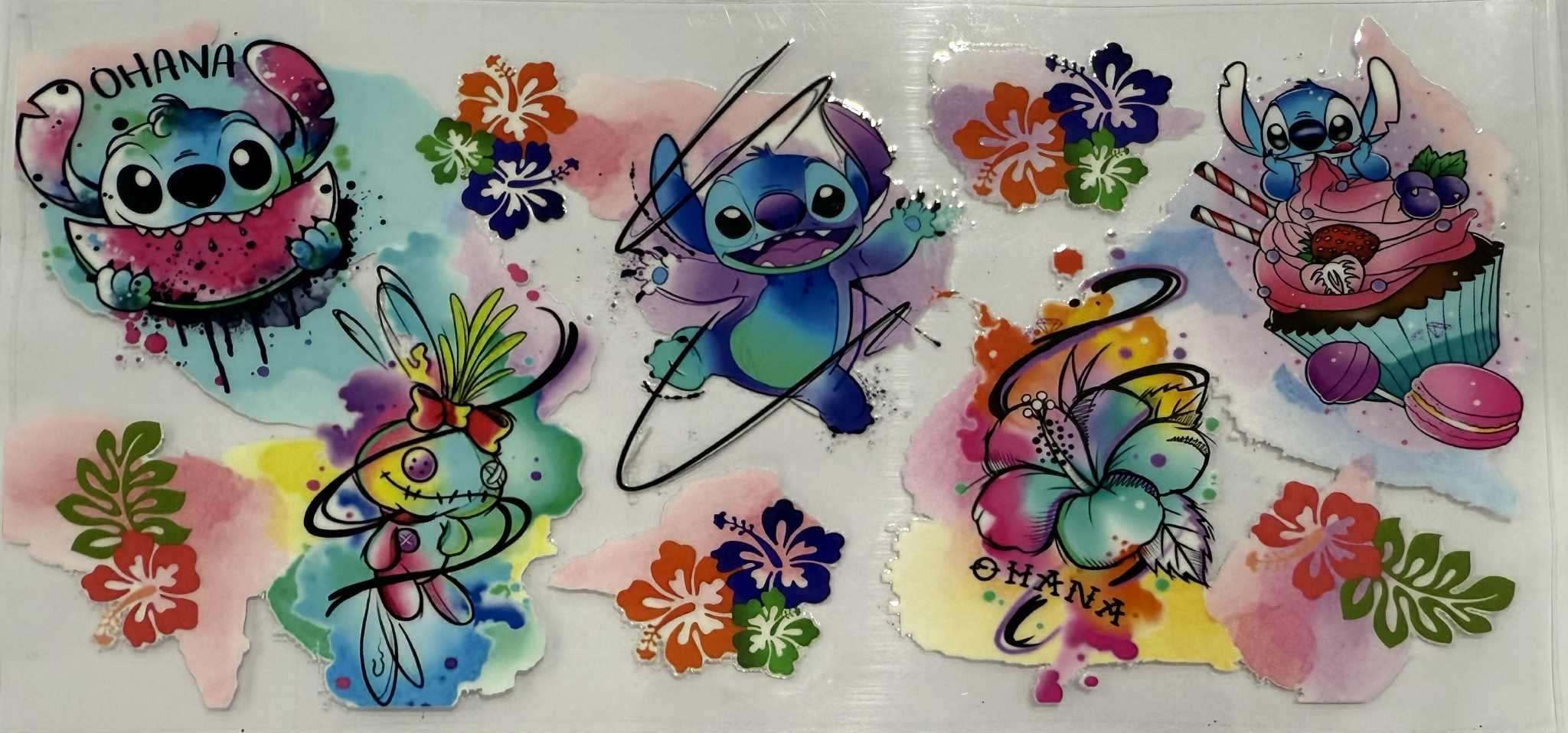 16oz UV DTF Wraps Blue Alien 013