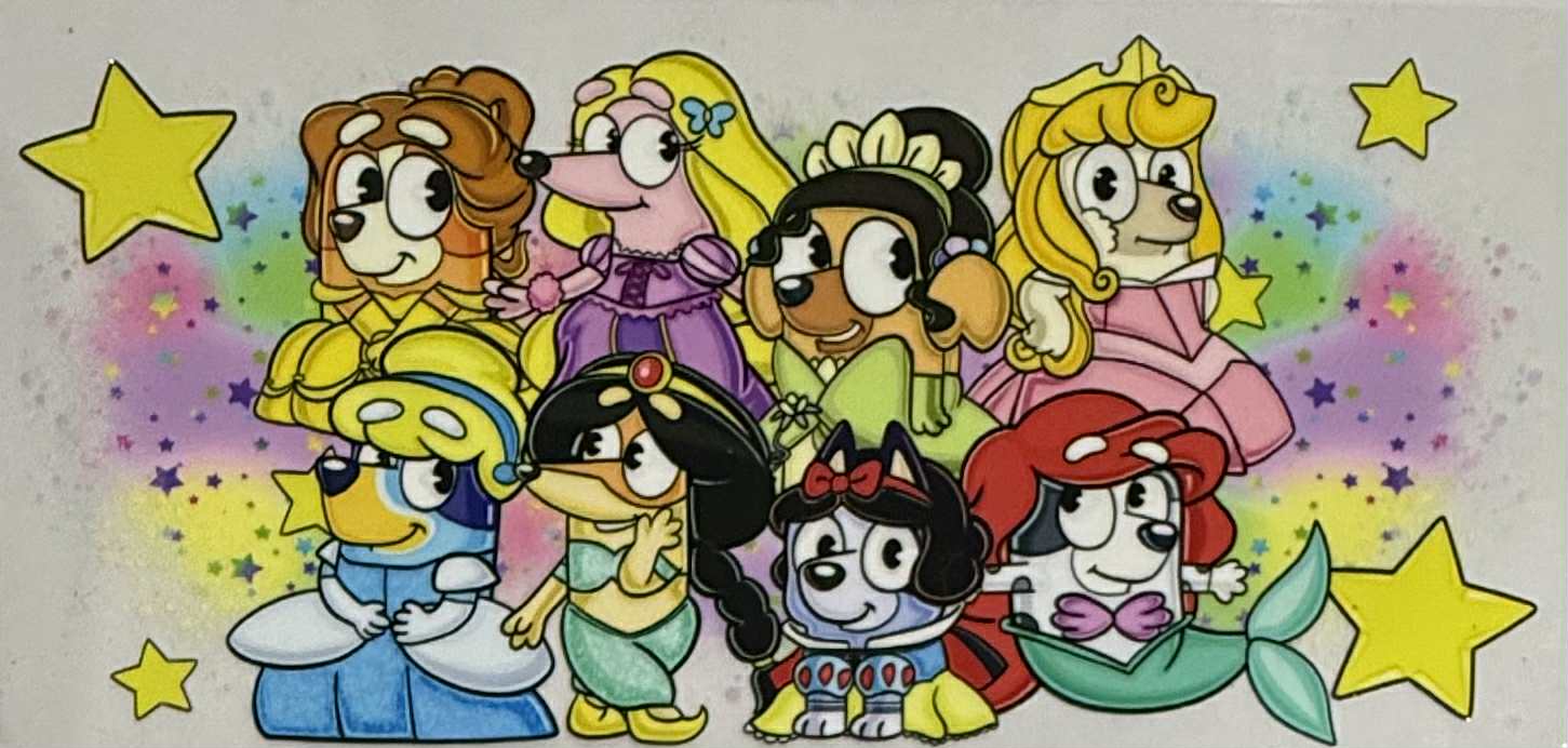 16oz UV DTF Wraps Bluey 013