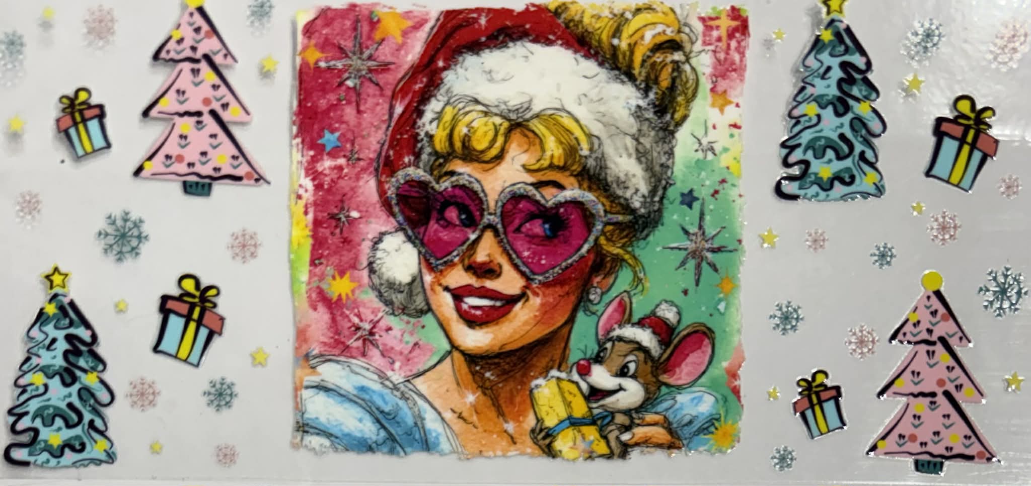 16oz UV DTF Wrap Christmas 045