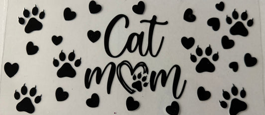 16oz UV DTF wrap cat mom