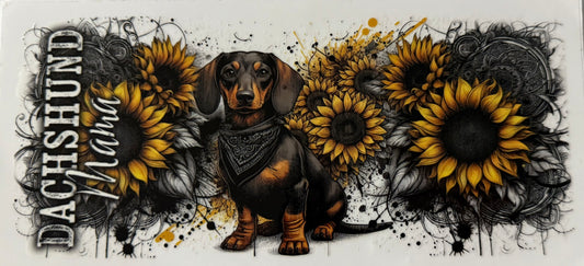 16oz UV DTF wrap Daschund Mum