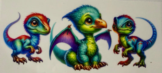 16oz UV DTF wrap dragon bird