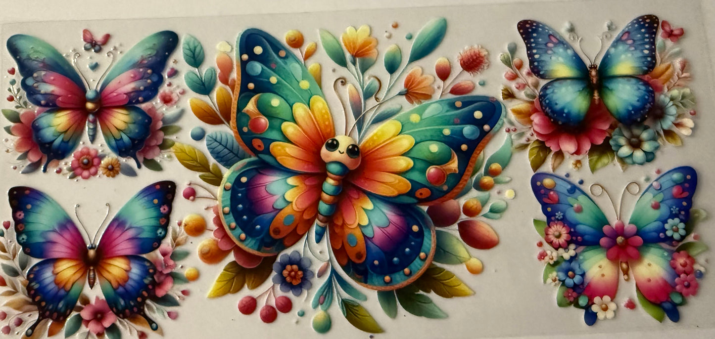 16oz UV DTF wrap butterfly 4