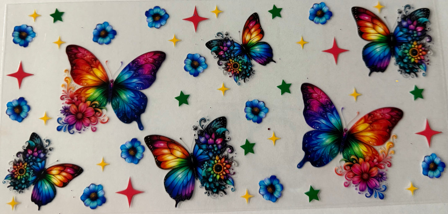 16oz UV DTF wrap butterfly 6