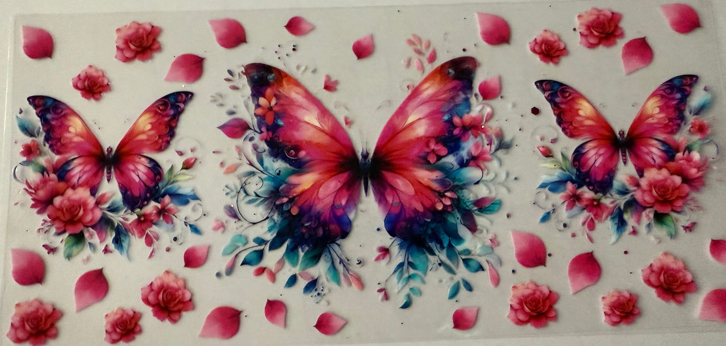 16oz UV DTF wrap butterfly 8