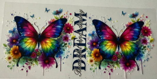 16oz UV DTF wrap butterfly 8