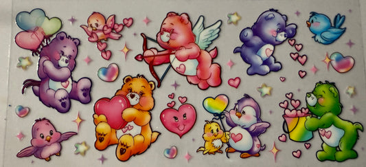 16oz UV DTF wrap Carebears