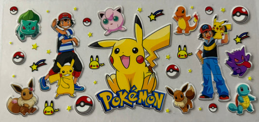 16oz UV DTF wrap pokemon